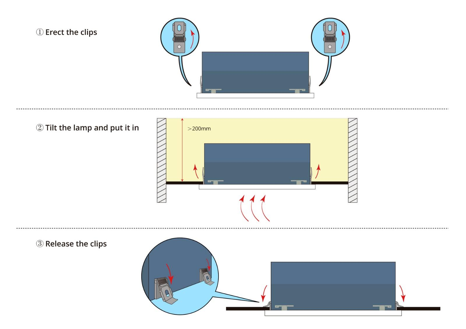 Ceiling-spring-clip-fixed-installation